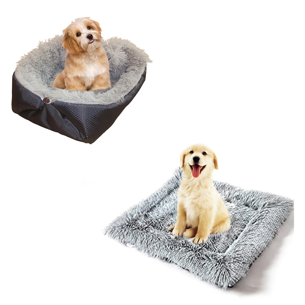 SOGA Black Pet Car Cushion Dual-Purpose Nest