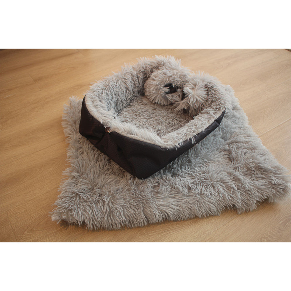 SOGA Black Pet Car Cushion Dual-Purpose Nest