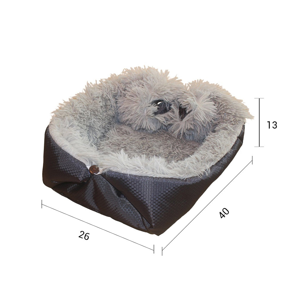 SOGA Black Pet Car Cushion Dual-Purpose Nest