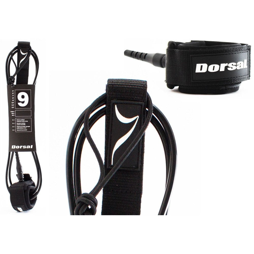 DORSAL Surfboard & SUP Leash - Black