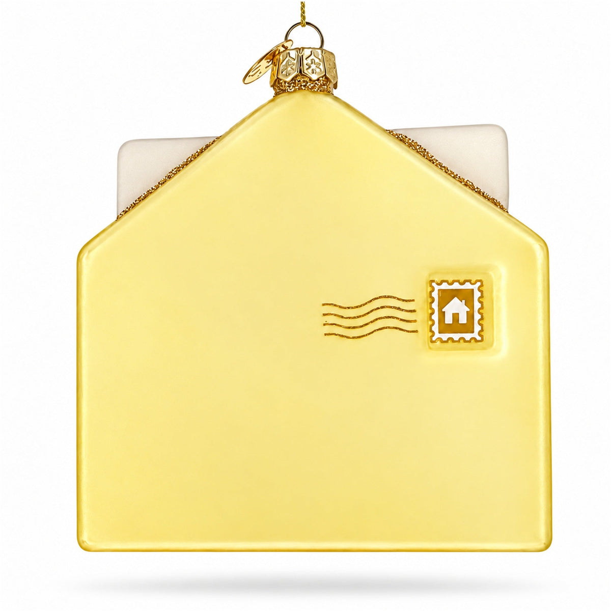 New Homeowner Housewarming Envelope Letter Box Glass Christmas Ornament